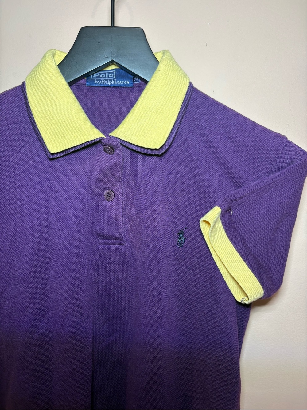 Y2K Polo Ralph Lauren Purple Double Collar Preppy Polo XL
